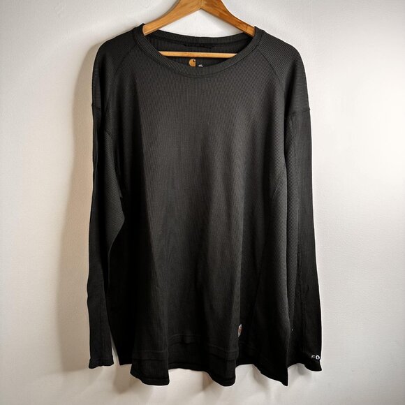 Carhartt Force Shirt Mens 4XL Gray Long Sleeve Thermal Waffle Crewneck Workwear - Picture 1 of 12